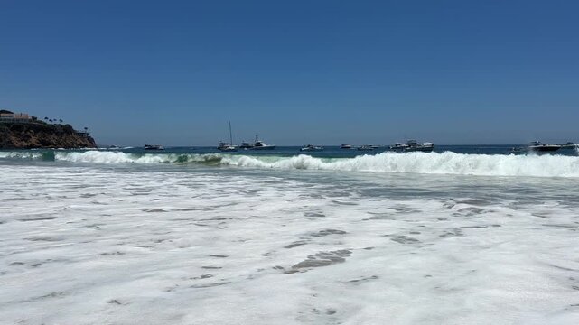 Summer Waves in Emerald Bay, Laguna Beach in Orange County, California 