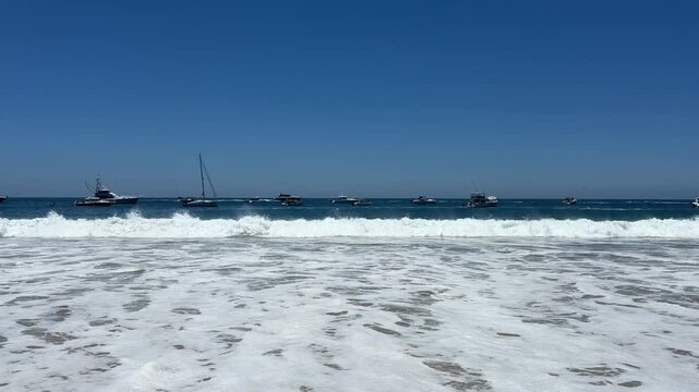 Summer Waves in Emerald Bay, Laguna Beach in Orange County, California 