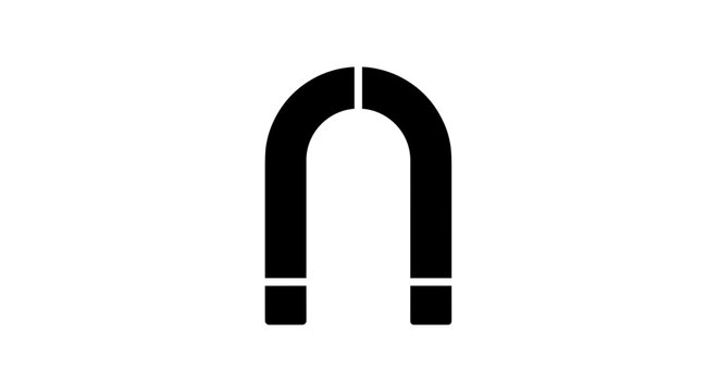 Black U shaped magnet symbol.