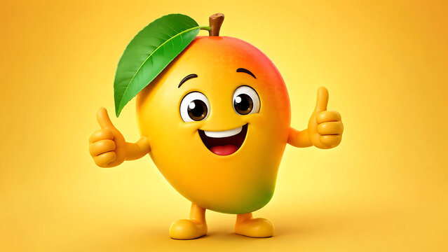 Cute Mango Cartoon Character