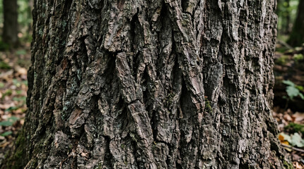 Obraz premium Rugged Oak Tree Bark Texture Close Up