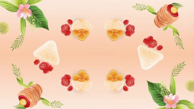 Delicious Desserts and Fresh Fruit Arrangement.