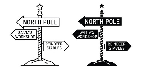 Directional signs pointing to north © Sumi