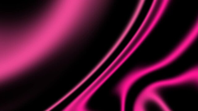 Abstract pink and black wave pattern with glowing lines