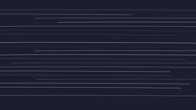 Minimalist abstract animation 4k background, with horizontal moving, light lines and, dark blue motion