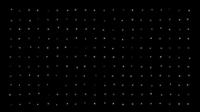 Minimalist animation 4k white star pattern background, with pulsing light, effect abstract