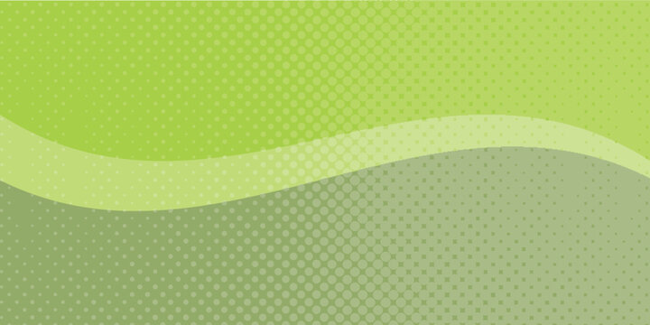 Abstract Green Halftone Wave Pattern Background Illustration