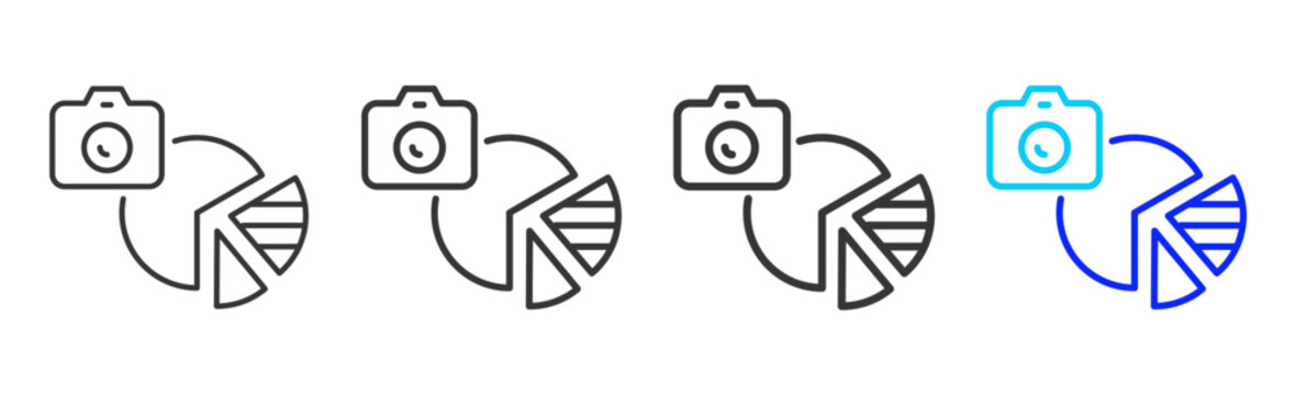 Visual Report Icon Collection Creative Outline Style for Customer Support Help Desk Technical Support Live Chat Contact Center IT Service FAQ Website Vector Icons