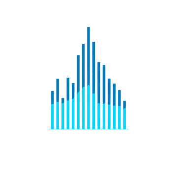 Frequency Spectrum Bar Vertical Rectangular Icon