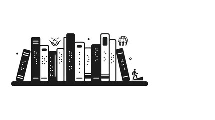 Fototapeta premium Oil and Gas Industry Urban Skyline with Industrial Buildings and Pump Silhouette Vector Icon at Night Cityscape with Factory and Skyscraper Architecture Concept