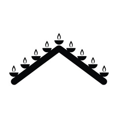 Diya lamp decoration vector flat icon for apps and websites. © MST MOZIDA