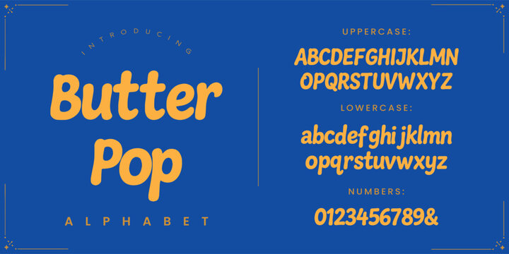 Butter Pop playful bubble font cute rounded typeface for cheerful kids book cover design