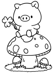 Obraz premium cartoon, animal, bear, vector, toy, baby, teddy, illustration, cute, drawing, art, funny, hippo, happy, love, character, fun, pig, brown, nature, children, smile, pink, clipart, design