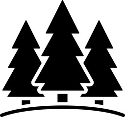 Fototapeta premium Forest Trees Glyph Icon