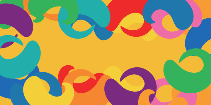 Vibrant Abstract Swirls Design Pattern Illustration