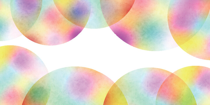 Colorful Abstract Watercolor Circle Pattern Background