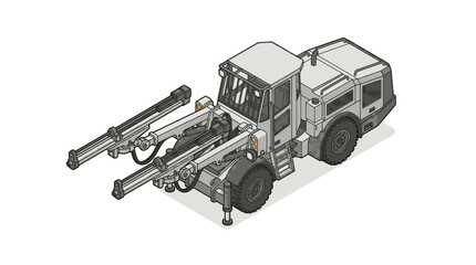 Heavy duty industrial truck crane lifting equipment for construction and engineering projects. © Sobo
