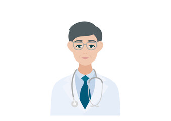 Fototapeta premium 男性医師のベクターイラスト素材