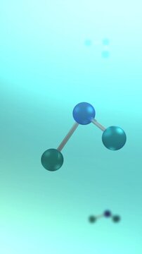 H20 Particle Molecules in Microscopic Environment - Vertical