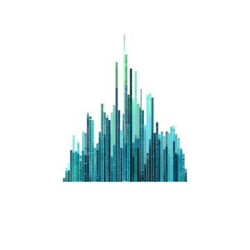 Frequency Analyzer Display Evenly Spaced Icon