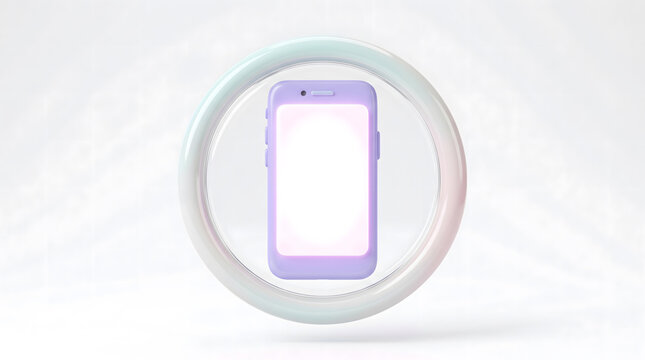 Smartphone App Interface Mockup for Mobile Marketing and UI/UX Design, Digital Product Presentation, or Tech Service Promotion