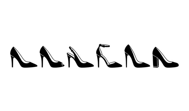 Mens Leather Footwear Outline Icons Collection with Editable Stroke Vector Set
