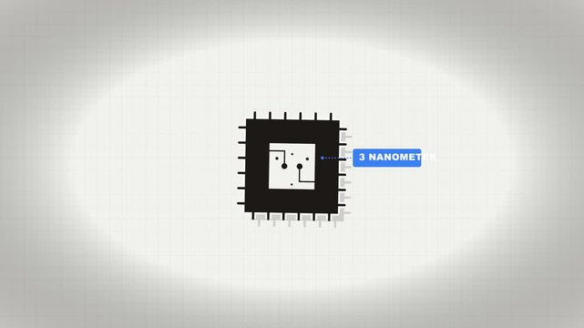 Halftone Silicon Cutout Microchip Circuit Pattern