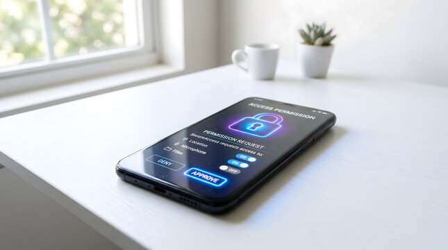 Secure Mobile Access: Digital Lock Screen for Smartphone Security, User Authentication, and Data Protection on a Desk
