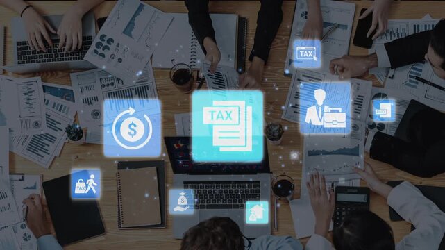 Concept of tax and financial management ensures compliance. This system streamlines tax processes, enhancing financial management for individuals and businesses alike. Funnel