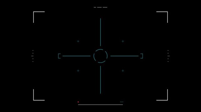 Digital Camera Viewfinder Overlay with Crosshair and Autofocus Frame