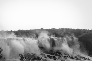 niagara, water, waterfall, canada, niagara falls, travel, cascade, landscape, ontario, waterfalls, mist, nature, falls © si