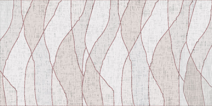Elegant Minimalist Fabric Pattern With Flowing Wavy Lines