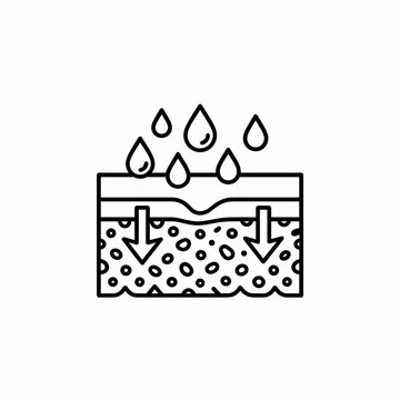 Water Droplets Falling Onto Textured Surface Illustration
