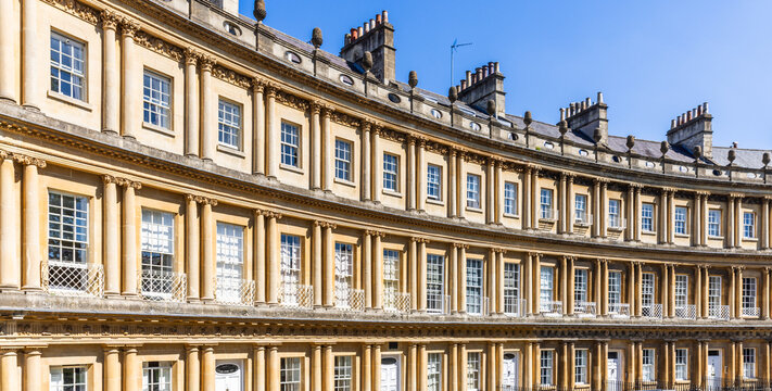 The Circus in Bath, designed by John Wood the Elder and completed in 1768. Famous for its circular design and rich Georgian history. Short on 3 July 2026.