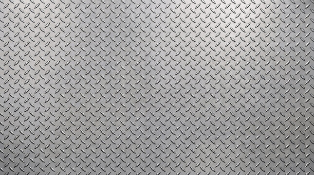 A high resolution close up macro background of a industrial dimond plate steel texture featuring repetitive raised patterns for construction and flooring
