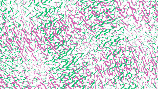 Abstract chaotic green and pink scribble line pattern isolated on transparent background for art projects