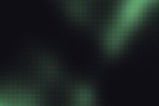 Neon halftone gradient glow on dark background, green