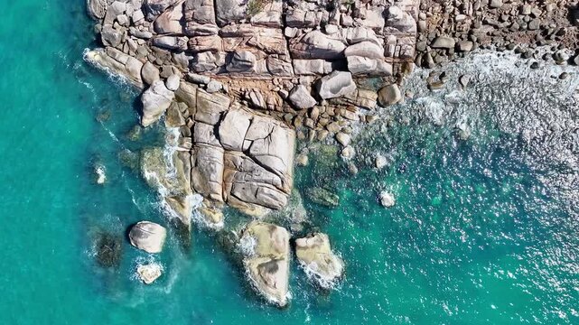 Spectacular cinematic aerial footage of Alma Bay Magnetic Island Queensland Australia