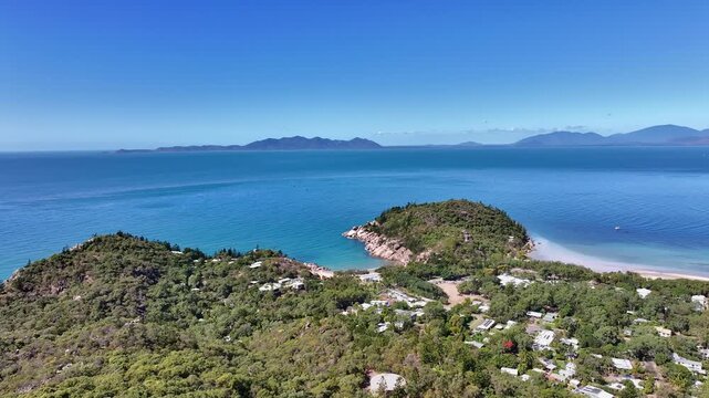 Spectacular cinematic aerial footage of Arcadia Magnetic Island Queensland Australia
