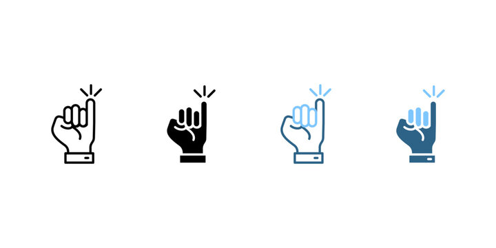 Promise Hand Gesture icon set multi style 