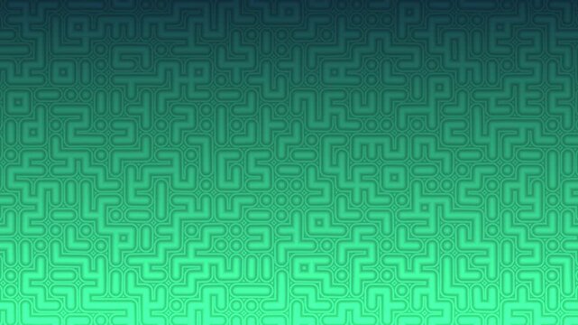 Abstract Pacific Dream gradient animation featuring a maze-like wall texture with rounded geometric pathways and segmented motion that shifts in a broken, rhythmic way.