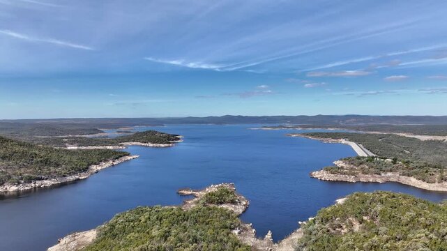 Spectacular aerial footage of Copeton Dam NSW Australia