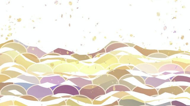 Traditional Japanese Wave Pattern Illustration 4K