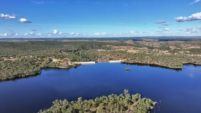Spectacular aerial footage of Lake Windamere NSW Australia