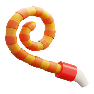3D Render of Party Horn Illustration