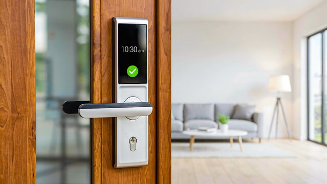 Smart digital door lock with secure keyless access for modern home security