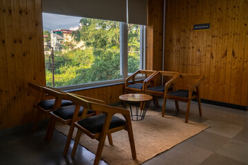 Fototapeta premium Modern Interior Design of Reception Waiting Area