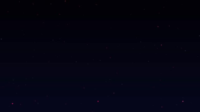 Abstract dark background, with floating red, and blue particles, glowing digital dust, motion effect for, technology and science presentations