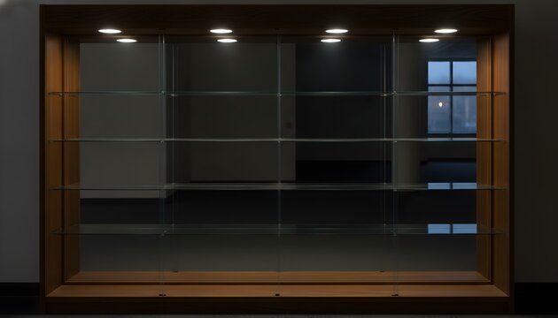 Empty trophy case display