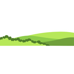 Obraz premium Green Rolling Hills Landscape Background Simple Design